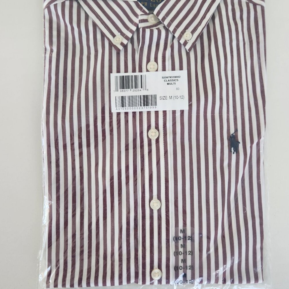 Polo ralph lauren boys striped Poplin shirt - Picture 2 of 5